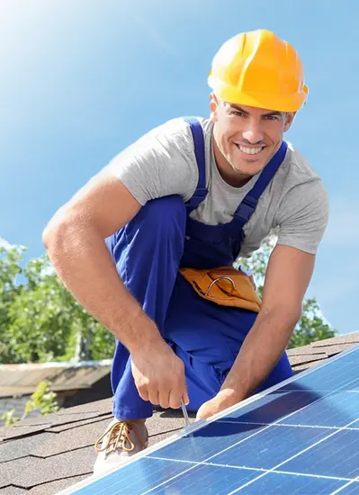 industrial solar panel installation